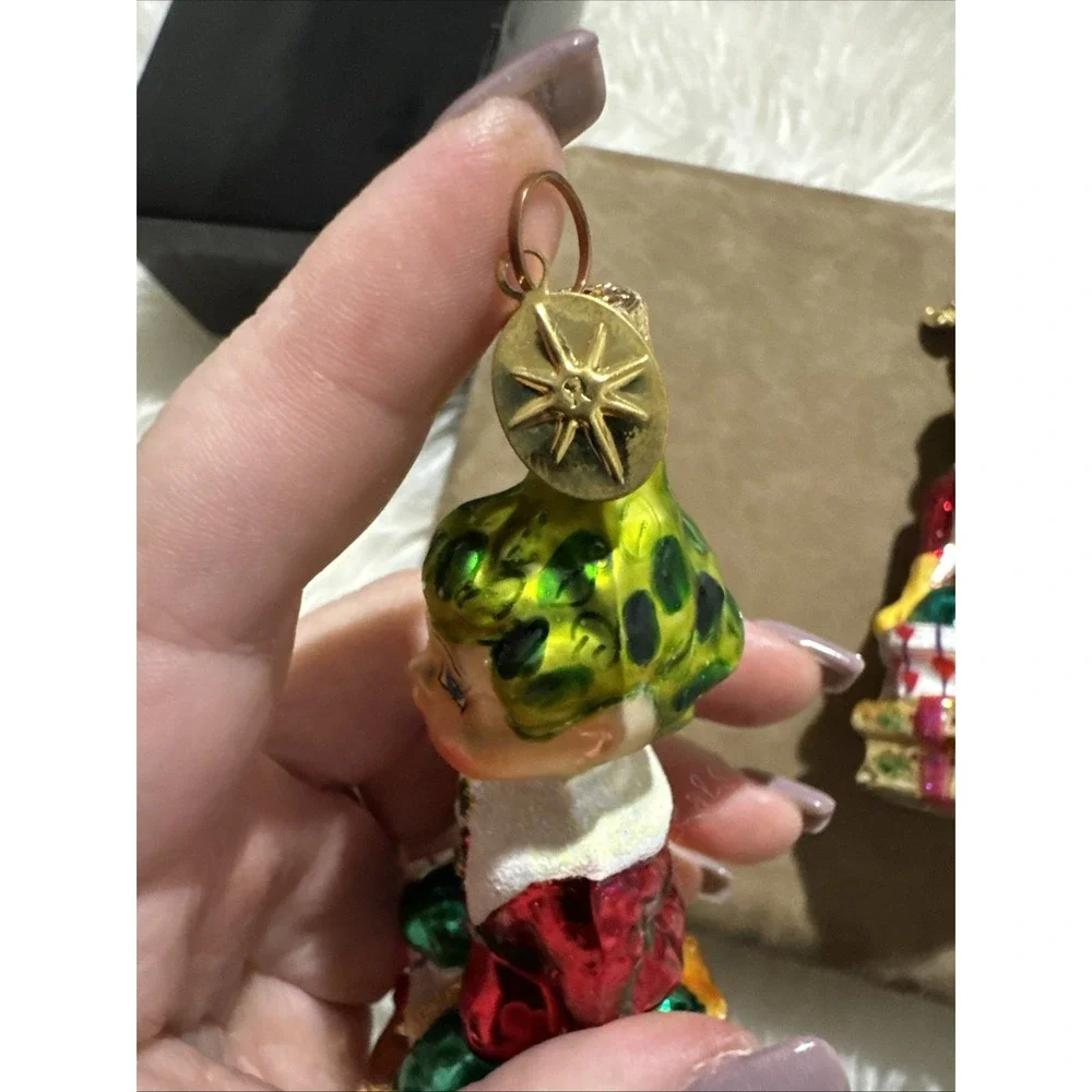 christopher radko lot of 2 Mary Mischief elf christmas ornaments VNTG 2000 w box